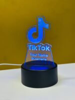 Acrylic multicolor lamp tiktok logo