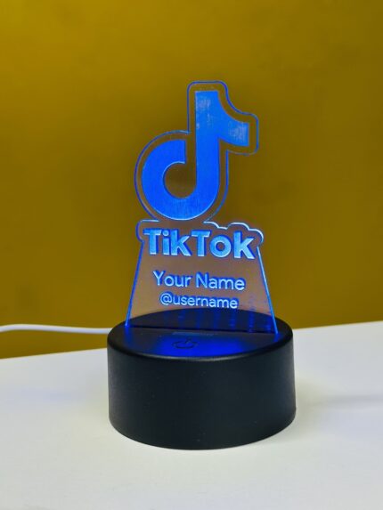 Acrylic multicolor lamp tiktok logo