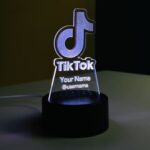 Acrylic multicolor lamp tiktok logo