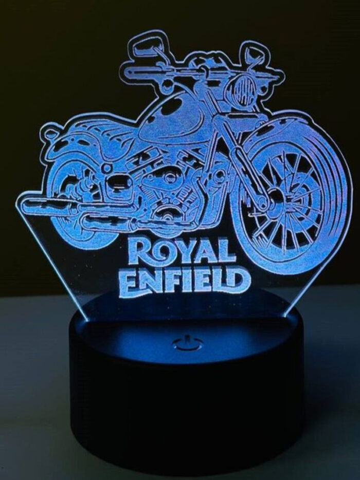 GearUP Acrylic Multicolor Night Lamp (Royal Enfield)