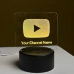 Customizable YouTube Logo Design Acrylic Multicolor Night Lamp
