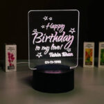 Customizable Happy Birthday Design Acrylic Multicolor Night Lamp