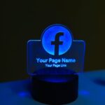 Acrylic nigh lamp facebook logo