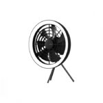 JISULIFE FA17 Rechargeable Fan with LED Light and Table Tripod