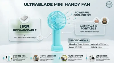 Close-up infographic of white TWS earbuds and a transparent charging case with feature callouts.