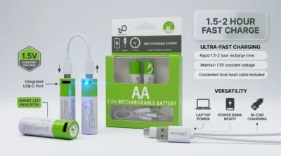 Infographic comparing the 700 Taka cost of SmarToools RB20 batteries to the waste of 2000 disposable batteries, highlighting long-term savings and environmental benefits.