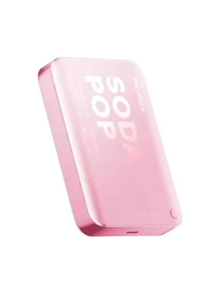 Momax 1-Power Pass Soda Pop Magnetic Wireless Power Bank 10000mah - pink