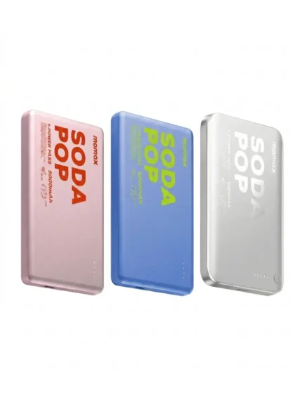 Momax 1-Power Pass Soda Pop Magnetic Wireless Power Bank 5000mah - all three