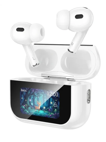 Hoco EW79 Bright ANC Touch Screen Bluetooth Earbuds – White