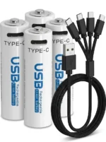 AiVR USB Rechargeable Batteries 4pc – AAA – 900mWh