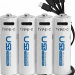 AiVR USB Rechargeable Batteries 4pc – AAA – 900mWh