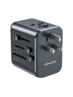 Awei C-39 35W GaN Universal Travel Adapter – 5-Port Multi-Function Fast Charger,International Plug for EU/UK/US/AU - Image 2