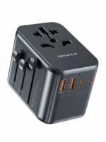 Awei C-39 35W GaN Universal Travel Adapter – 5-Port Multi-Function Fast Charger,International Plug for EU/UK/US/AU