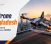 RC Drone Bangladesh featuring the Starfighter drone plane flying over a Dhaka rooftop with beginner drone buying guide