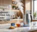 Steaming stainless steel electric kettle in a modern kitchen, part of a 2026 kettle buying guide for Bangladesh.