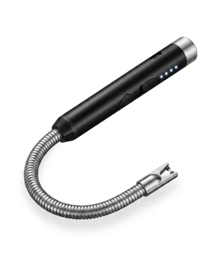 Type-C Rechargeable Windproof Arc Lighter with Flexible Neck – Random Color