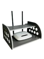 GearUP Rounded Side Design Router Stand (Gray Colour) - Image 2