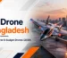 RC Drone Bangladesh featuring the Starfighter drone plane flying over a Dhaka rooftop with beginner drone buying guide
