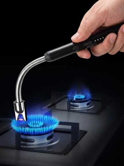 Type-C Rechargeable Windproof Arc Lighter with Flexible Neck – Random Color